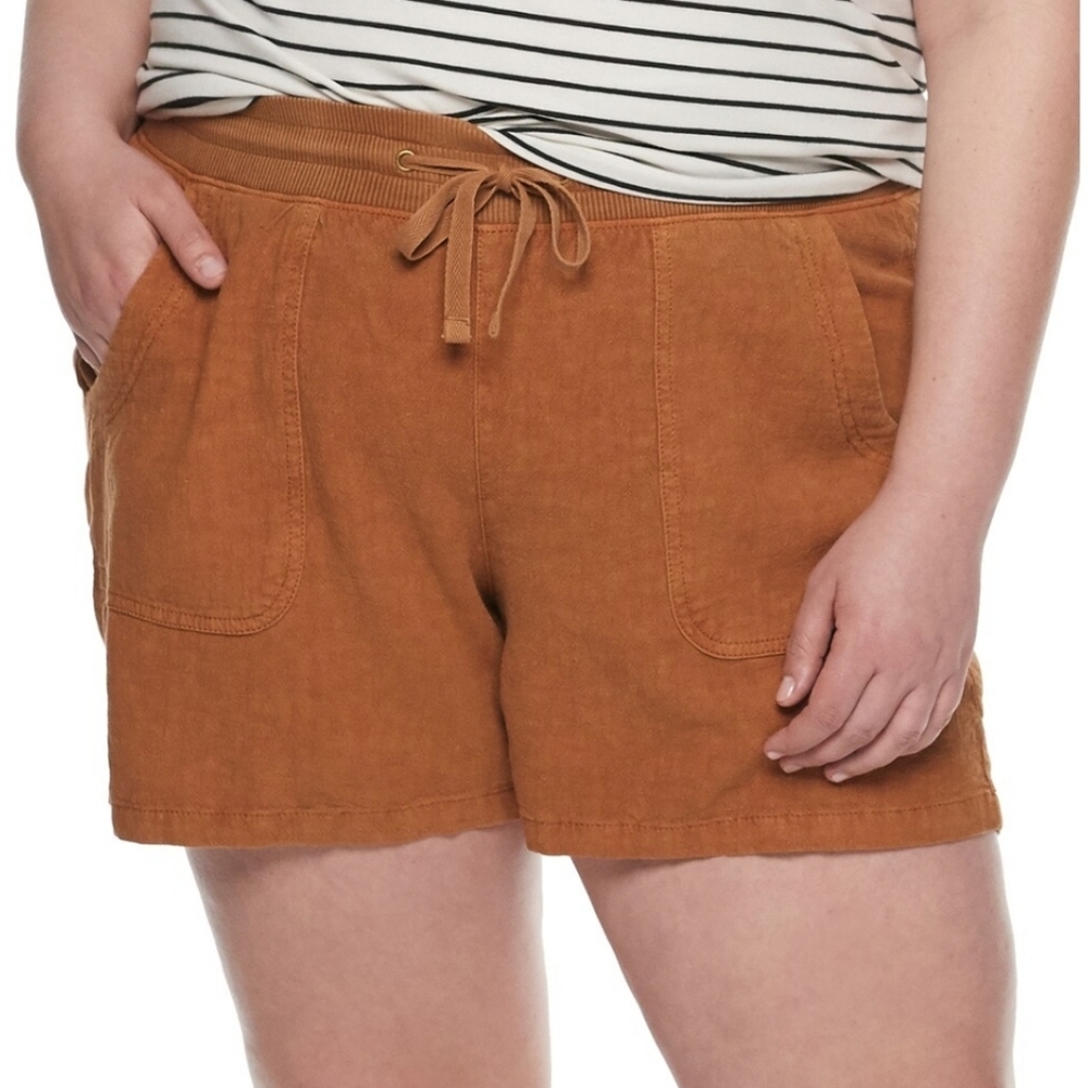 EVRI Plus Size Soft Utility Shorts